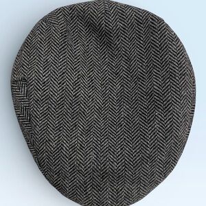 Classic Stetson Gray Herringbone Flat Cap